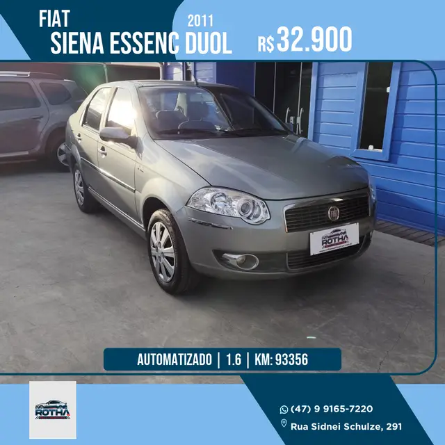 Carro Fiat Siena 2011 Essence 1.6 16V Dualogic (Flex)