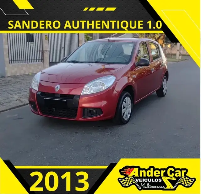 Carro Renault Sandero 2013 Authentique 1.0 16V (flex)