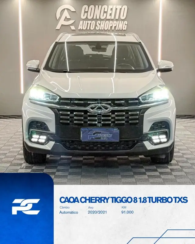 Carro CAOA Chery Tiggo 8 2021 TXS 1.6 Turbo GDI