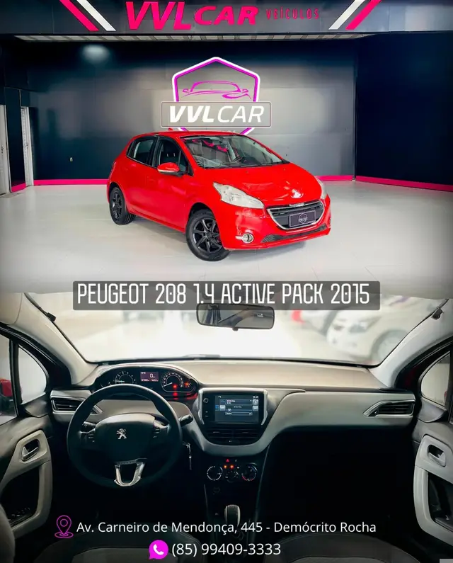 Carro Peugeot 208 2015 Active Pack 1.5 8V (Flex)