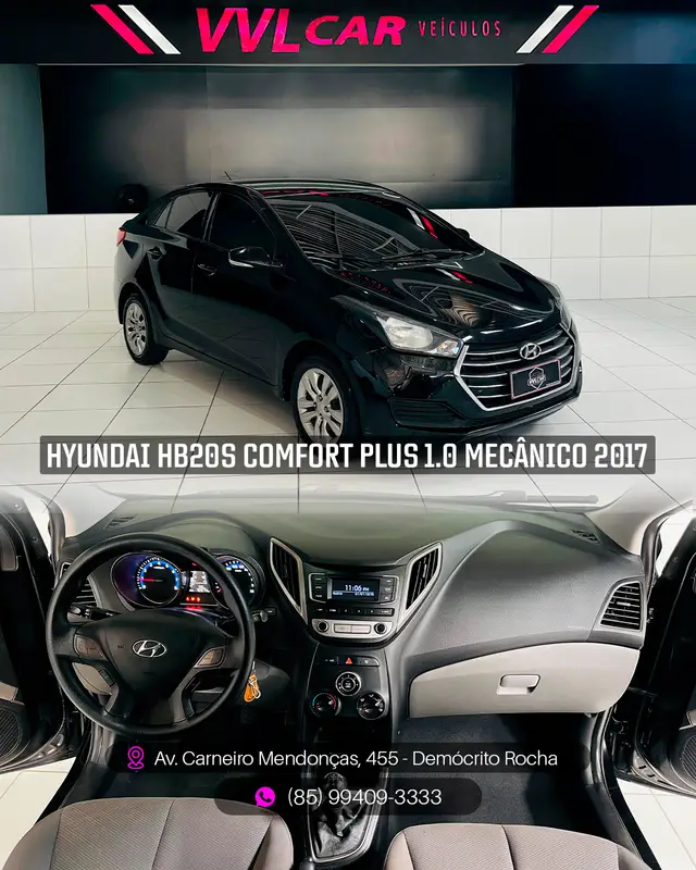 Carro Hyundai HB20S 2017 1.0 Comfort Plus (Flex)