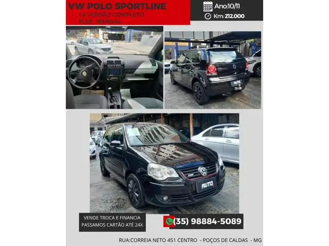 Carro Volkswagen Polo 2011 Hatch. Sportline 1.6 8V (Flex)