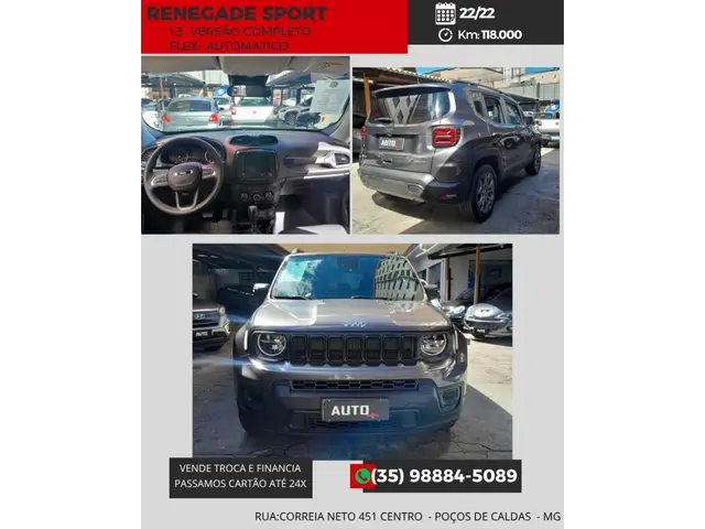Carro Jeep Renegade 2022 Sport T270 4x2 AT6