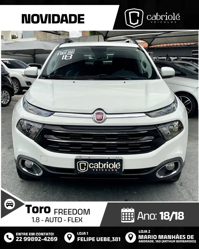 Carro Fiat Toro 2018 Freedom 1.8 AT6 4x2 (Flex)