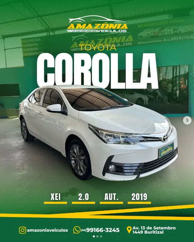 Carro Toyota Corolla 2019 2.0 XEi Multi-Drive S (Flex)