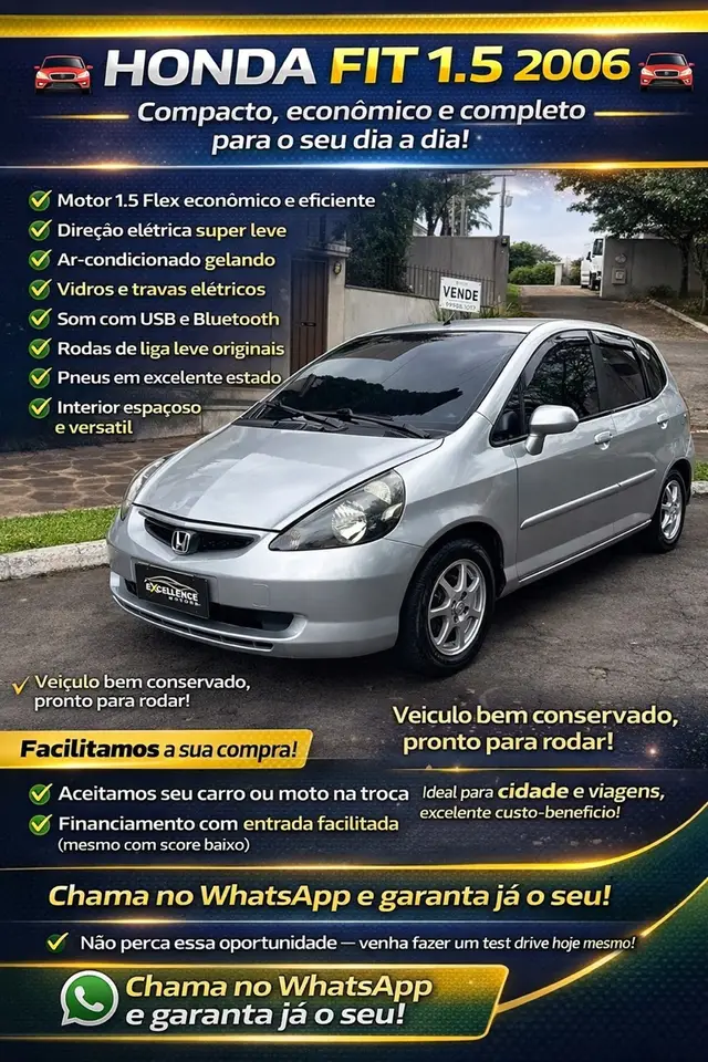Carro Honda Fit 2006 EX 1.5 16V