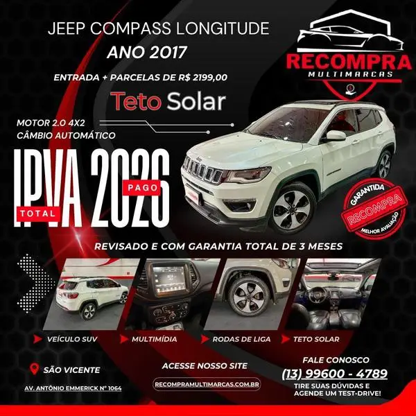 Carro Jeep Compass 2017 2.0 Limited (Aut) (Flex)