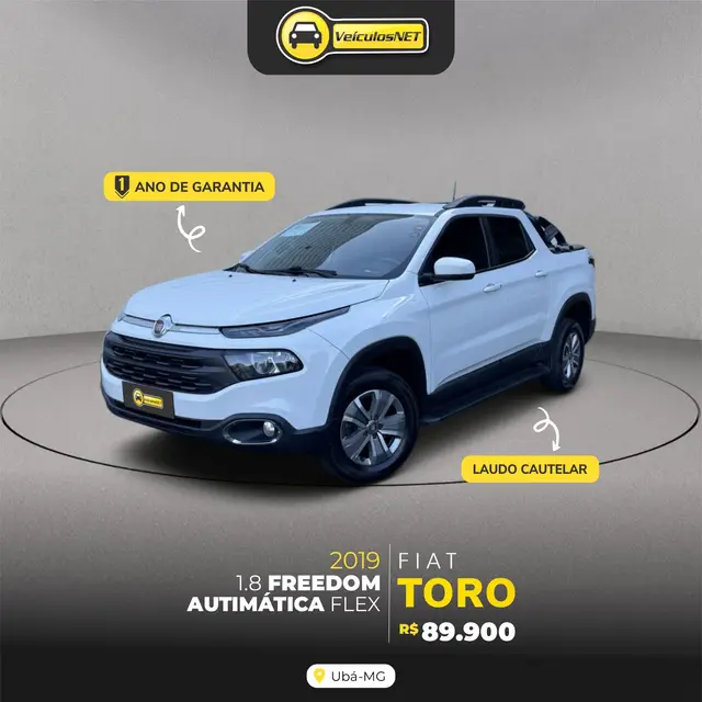 Carro Fiat Toro 2019 Freedom 1.8 AT6 4x2 (Flex)