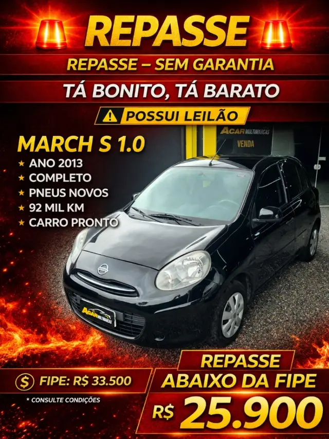 Carro Nissan March 2013 1.0 16V S (Flex)