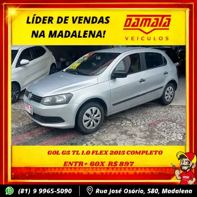 Carro Volkswagen Gol 2015 1.0 TEC Trendline (Flex) 2p
