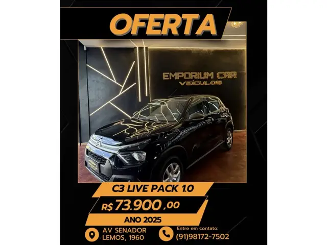 Carro Citroën C3 2025 Live Pack 1.0