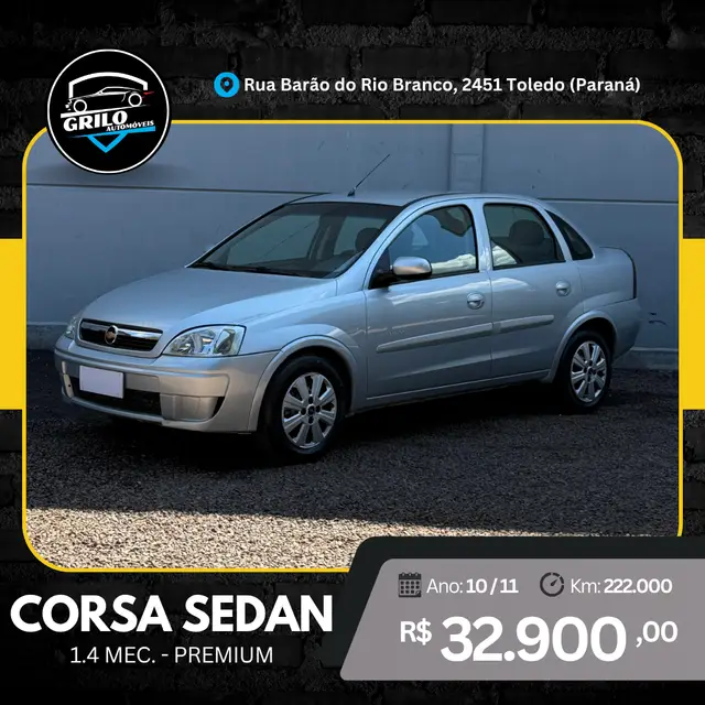 Carro Chevrolet Corsa Sedan 2011 Premium 1.4 (Flex)