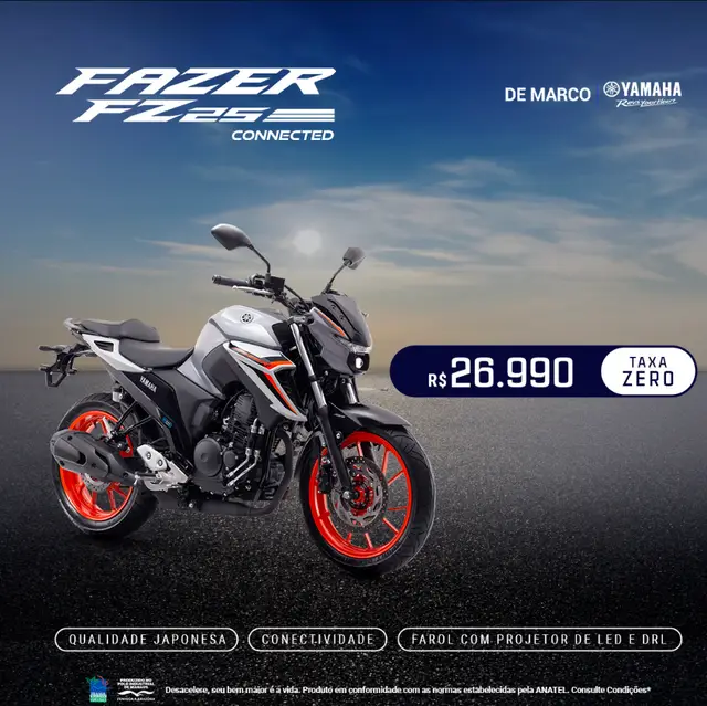 Moto Yamaha Fazer FZ25 2026 Connected