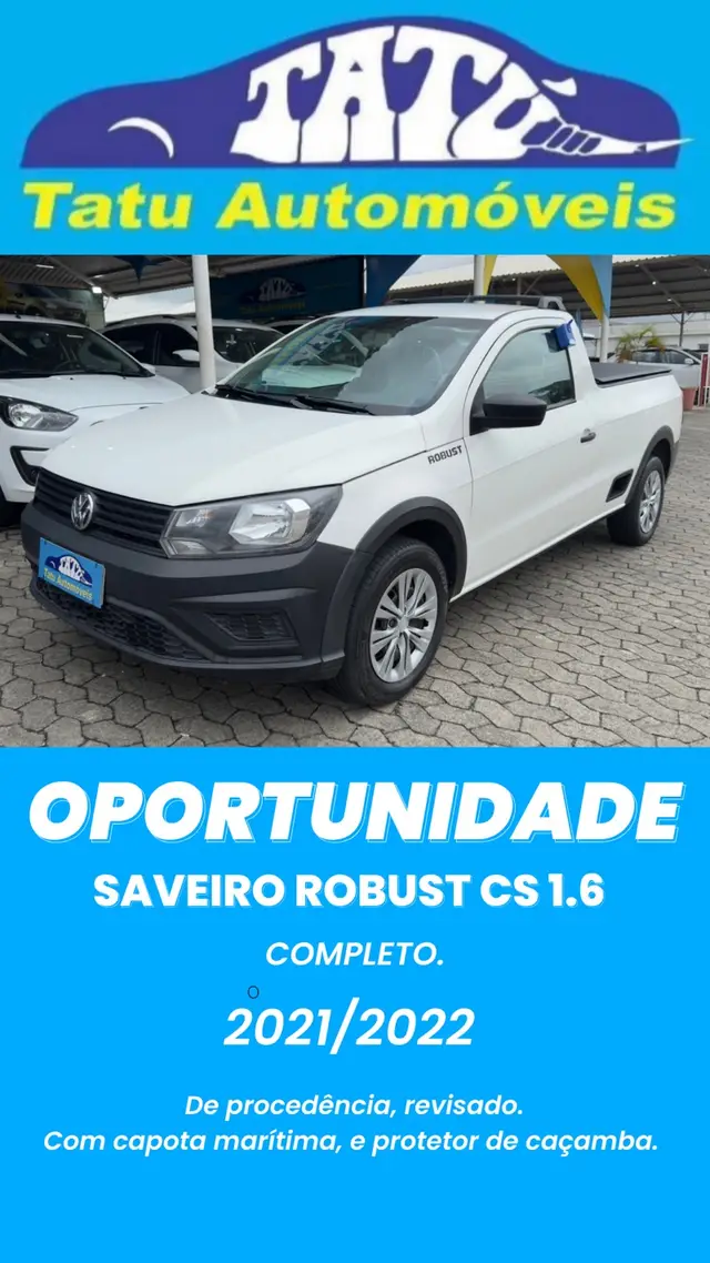 Carro Volkswagen Saveiro 2022 Robust 1.6 MSI CS (Flex)