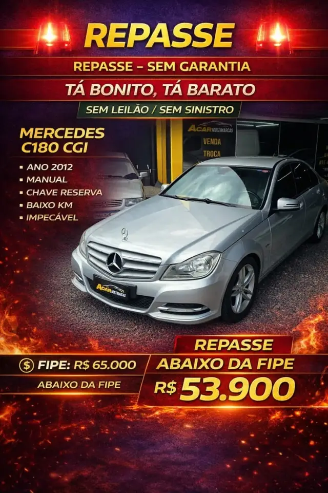 Carro Mercedes-Benz Classe C 2012 C 180 CGI Classic