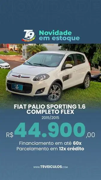 Carro Fiat Palio 2015 Sporting 1.6 16V (Flex)
