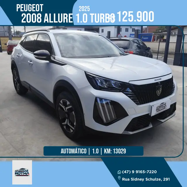 Carro Peugeot 2008 2025 Allure 1.0 turbo