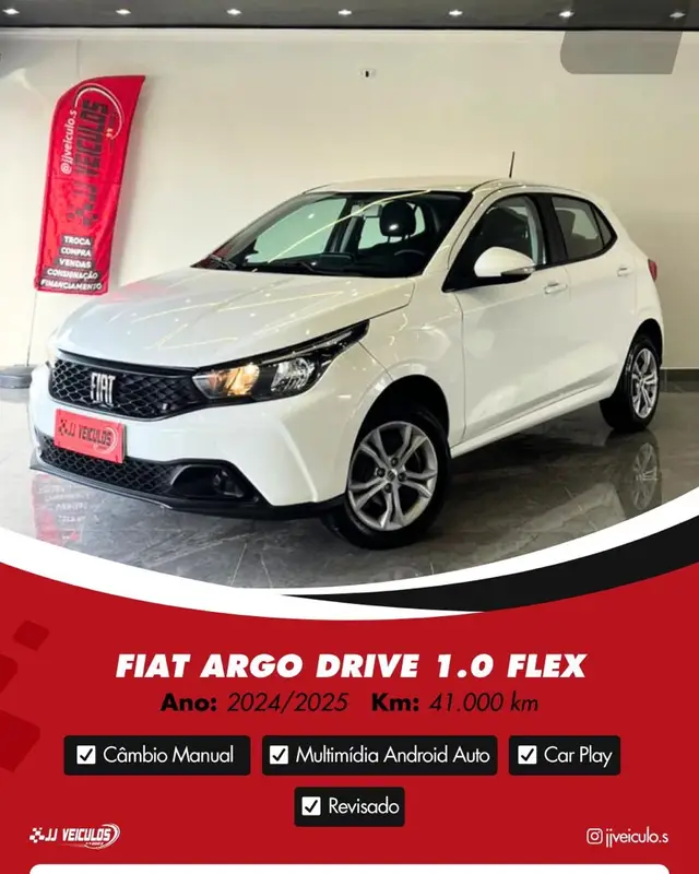 Carro Fiat Argo 2025 Drive 1.0