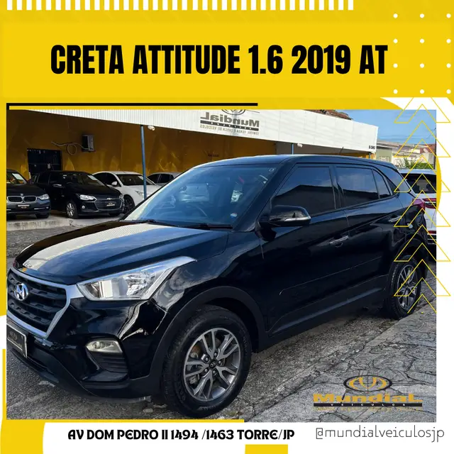 Carro Hyundai Creta 2019 Attitude 1.6 (Aut) (Flex) (PCD)