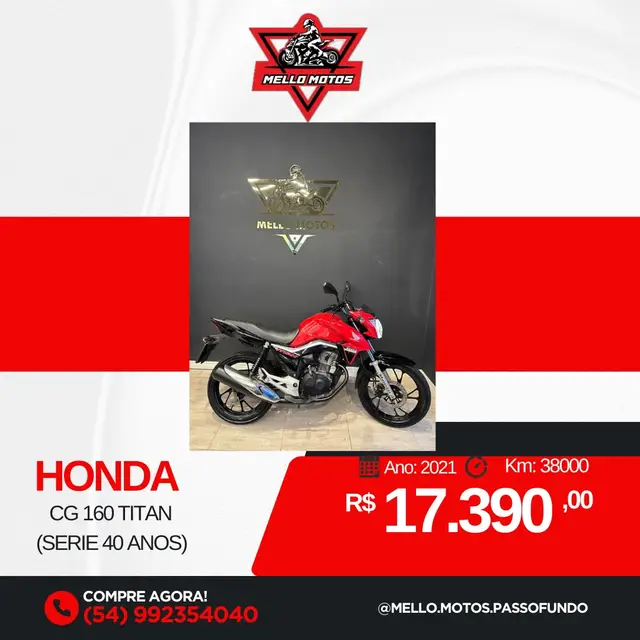 Moto Honda CG 160 2018 Titan