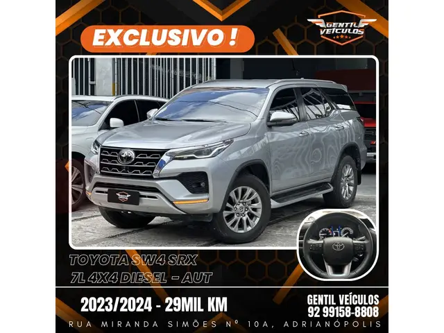 Carro Toyota SW4 2024 SRX 2.8 Turbodiesel 4x4 (Aut.) (7 Lugares)