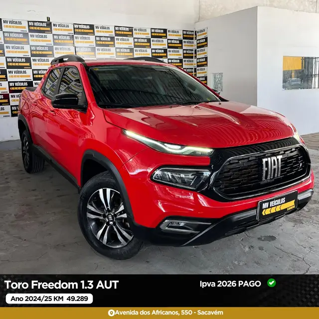 Carro Fiat Toro 2025 Volcano 1.3 Turbo 270