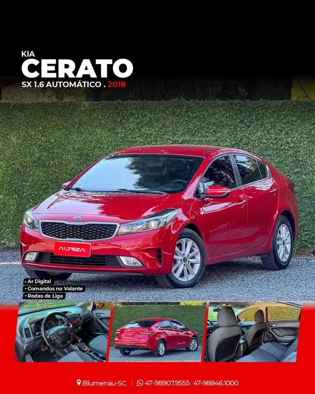 Carro Kia Cerato 2018 SX 1.6 (Aut) (Flex)