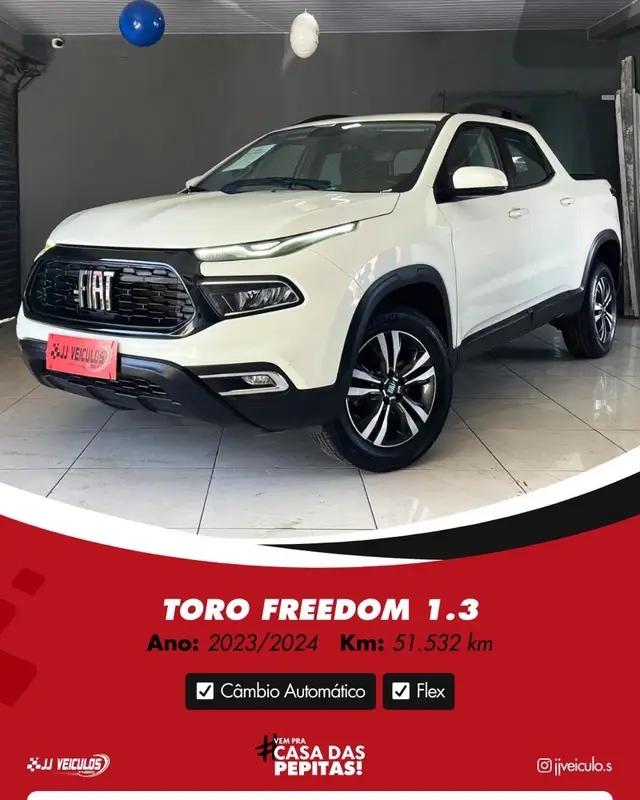 Carro Fiat Toro 2024 Freedom 1.3 Turbo 270