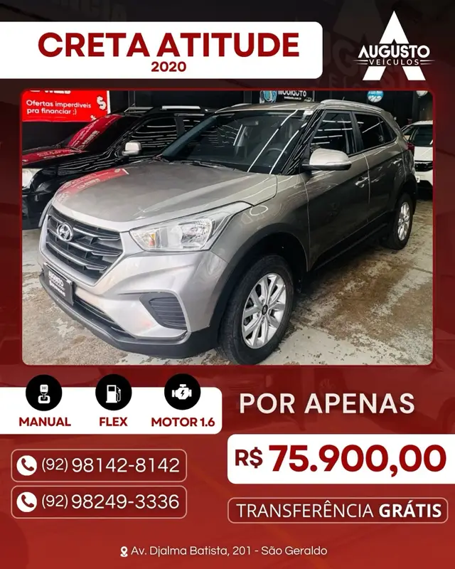 Carro Hyundai Creta 2020 Attitude 1.6 (Flex)