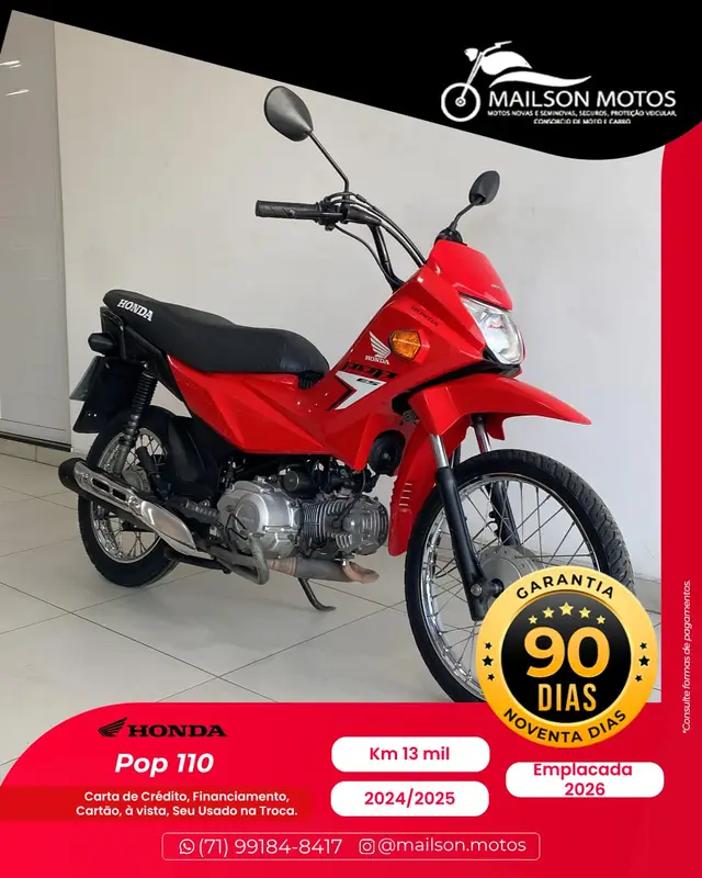 Moto Honda Pop 110i 2025 ES