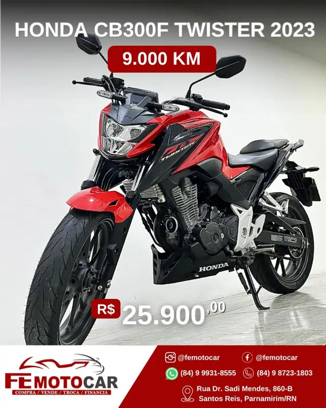 Moto Honda CB 300F Twister 2023 (CBS)
