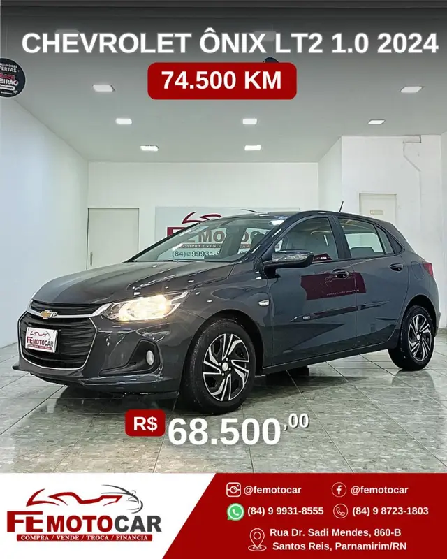 Carro Chevrolet Onix 2024 LT 1.0 Turbo
