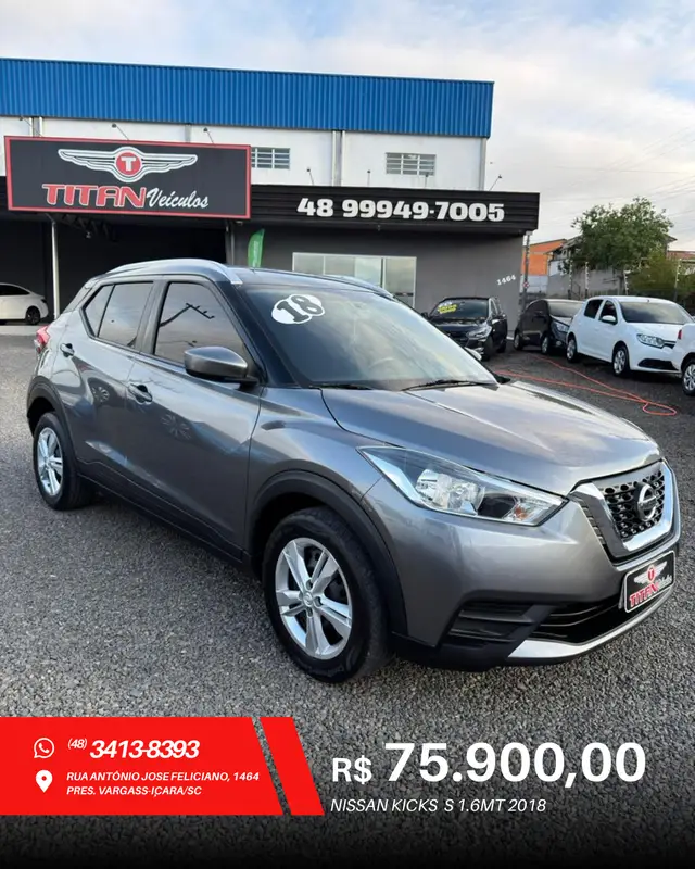 Carro Nissan Kicks 2018 1.6 S (Flex)