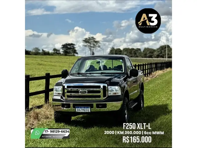Carro Ford F-250 2000 F250 XLT 4.2 Turbo (Cab Simples)
