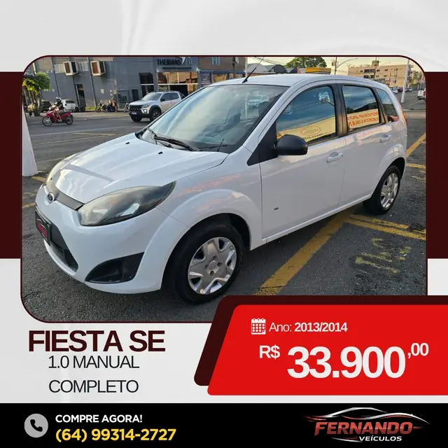 Carro Ford Fiesta Hatch 2014 S Rocam 1.0 (Flex)