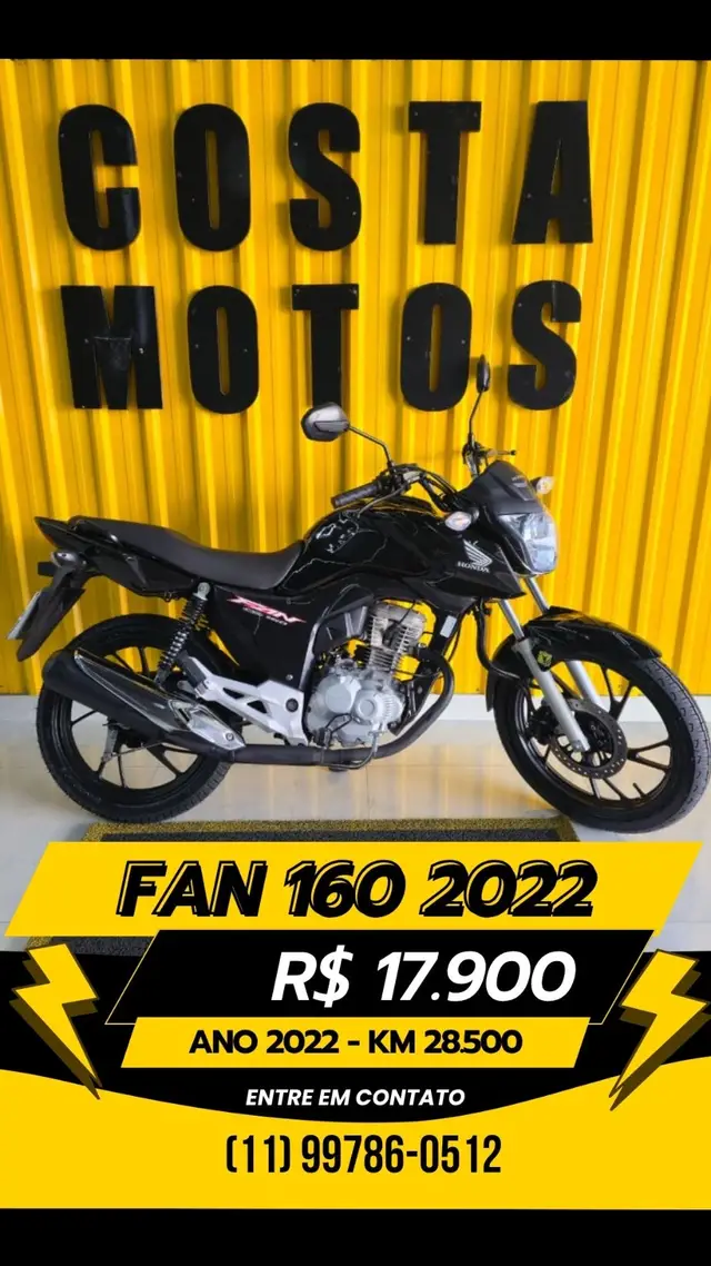 Moto Honda CG 160 2022 Fan