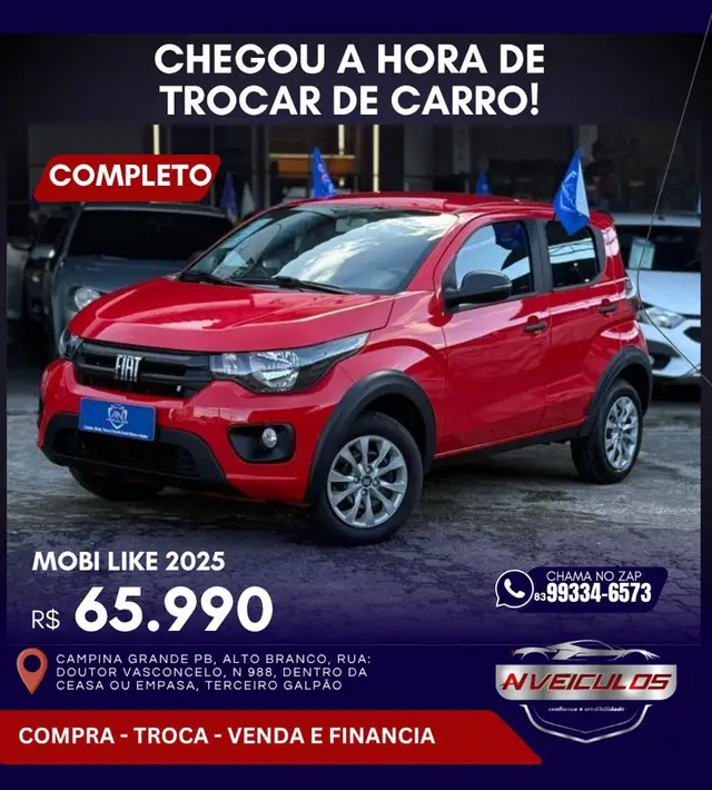 Carro Fiat Mobi 2025 Like 1.0