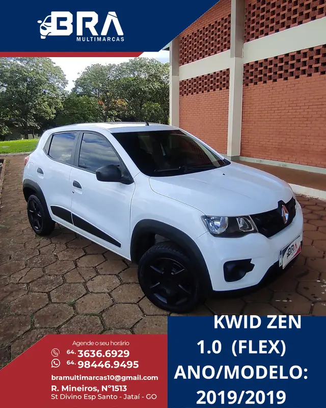 Carro Renault Kwid 2019 Zen 1.0 12v SCe (Flex)