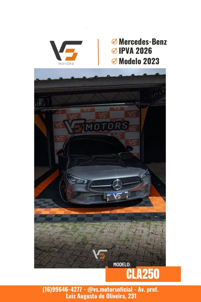 Carro Mercedes-Benz CLA 250  2023 2.0 CGI Gasolina 4MATIC (Aut)
