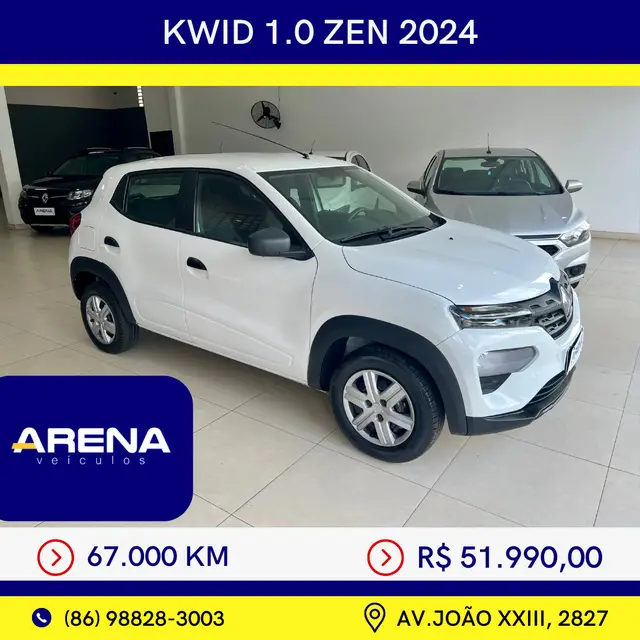 Carro Renault Kwid 2024 Zen 1.0 12v SCe (Flex)