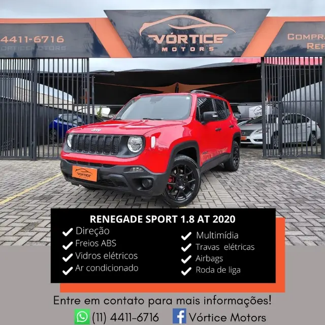 Carro Jeep Renegade 2020 Sport 1.8 4x2 (Aut) (Flex)