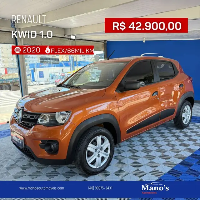Carro Renault Kwid 2020 Zen 1.0 12v SCe (Flex)