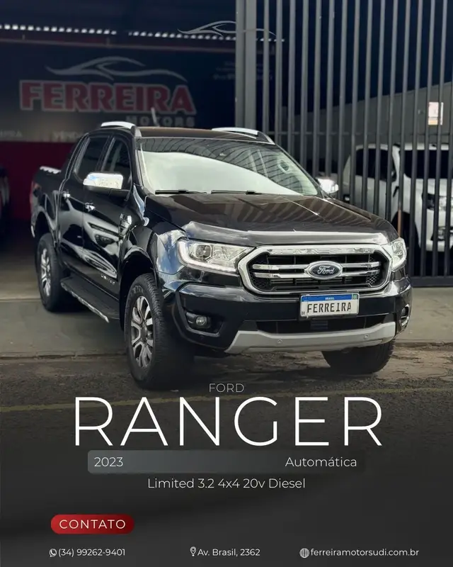Carro Ford Ranger Cabine Dupla 2023 Limited 3.2 Turbodiesel 20V 4x4 (Aut)