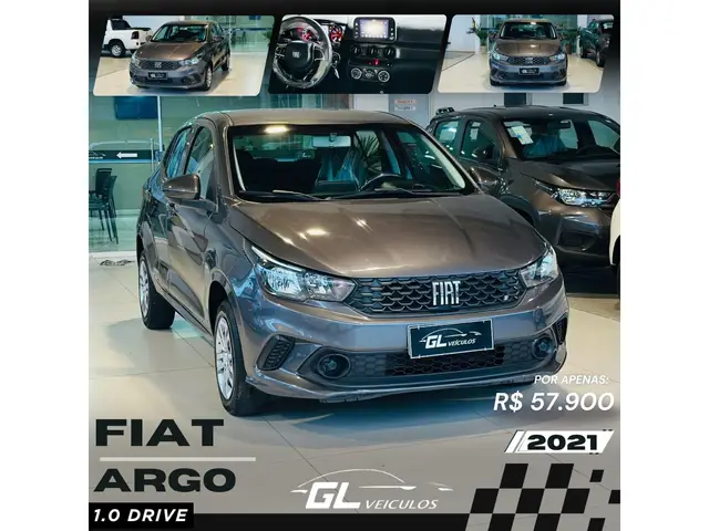 Carro Fiat Argo 2021 Drive 1.0 (Flex)