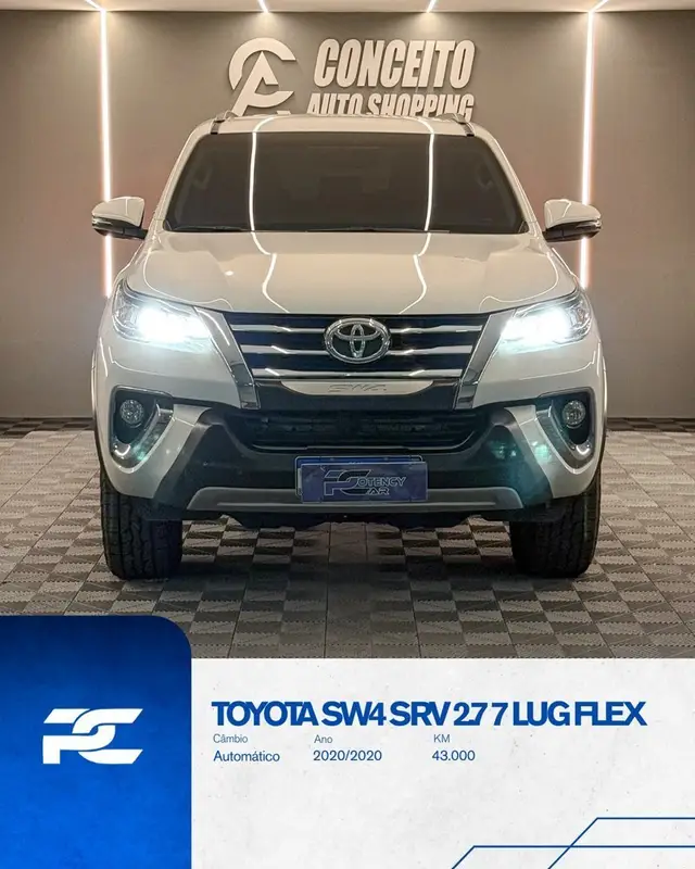 Carro Toyota SW4 2020 2.7 SR 4x2 (Aut) (Flex)
