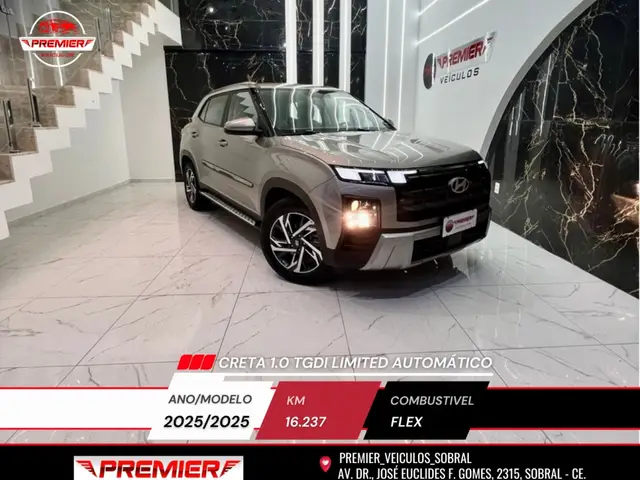Carro Hyundai Creta 2025 Limited 1.0 Turbo (Aut) (Flex)