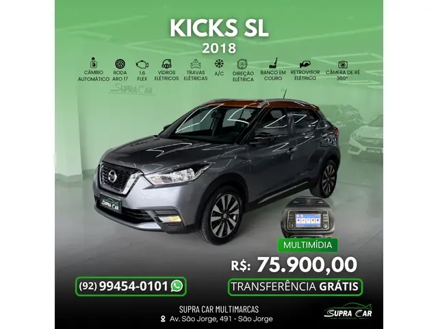 Carro Nissan Kicks 2018 1.6 SL CVT (Flex)