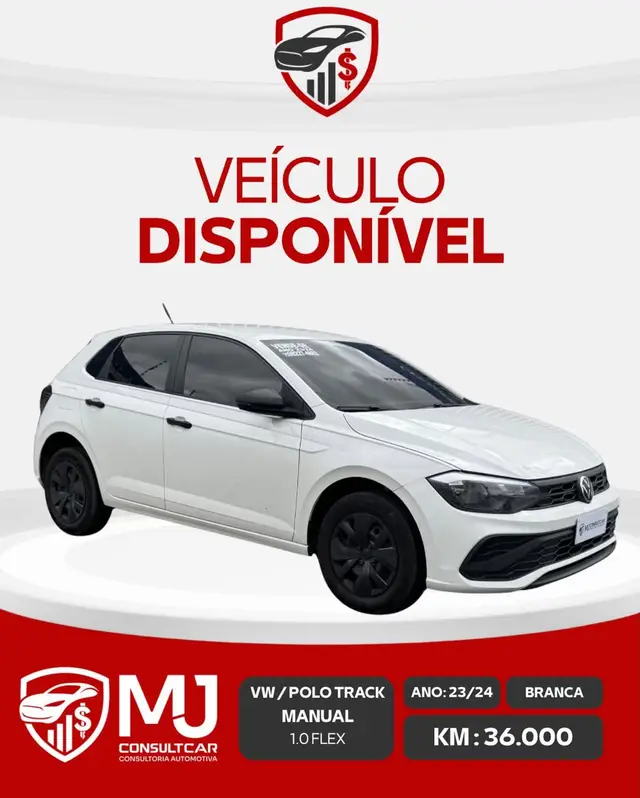 Carro Volkswagen Polo 2024 Track 1.0 Flex 12V 5p