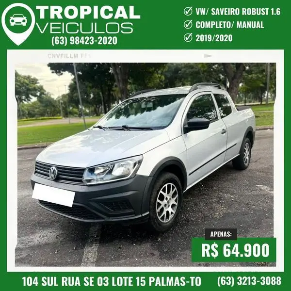 Carro Volkswagen Saveiro 2020 Robust 1.6 MSI CD (Flex)
