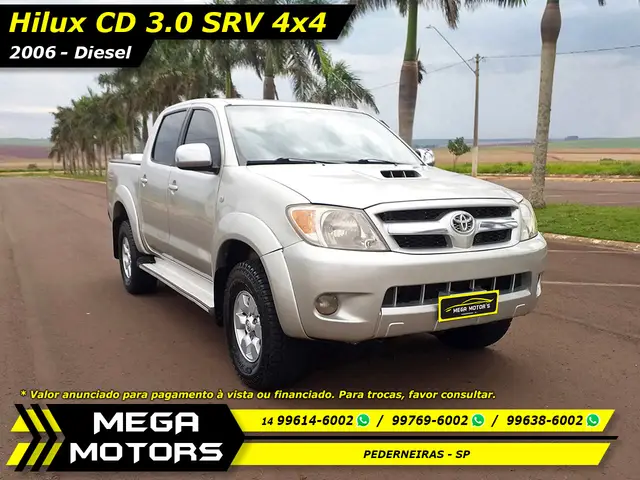 Carro Toyota Hilux Cabine Dupla 2006 Hilux SRV 4x4 3.0 (cab. dupla)